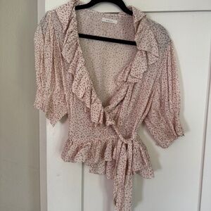 DOEN/ VIOLA TOP -- ROSEPINK BABY KATE PRINT/ Size M